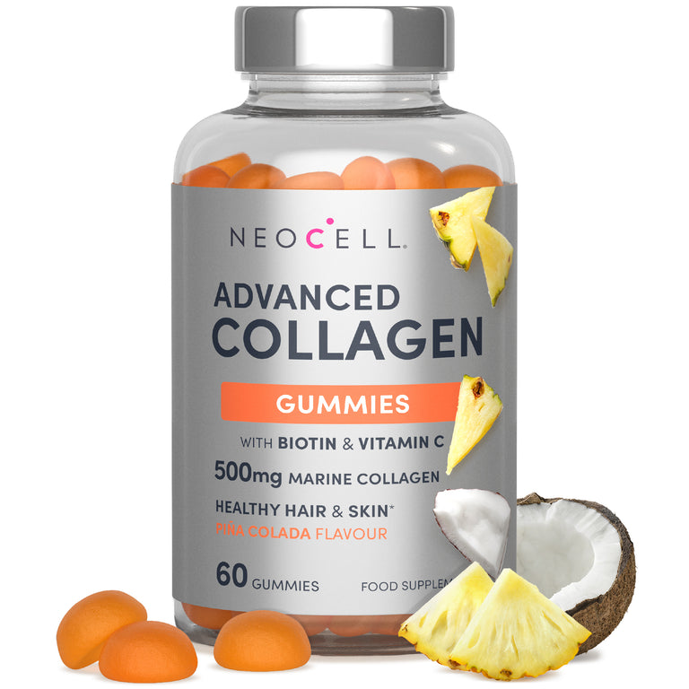 NeoCell Advanced Collagen 60 Gummies - Pina Colada Flavour - Image 1